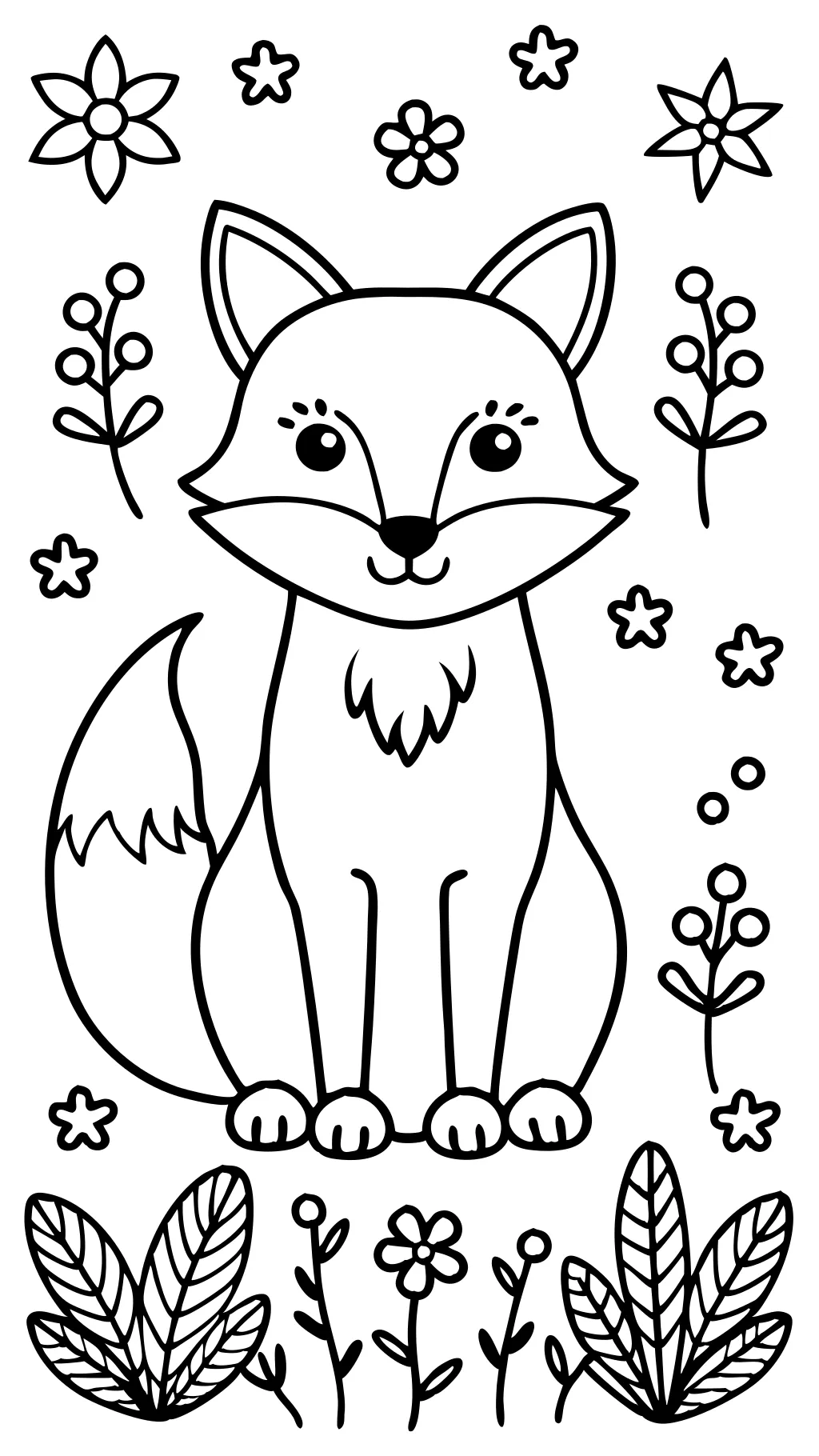 coloriages de renard imprimables